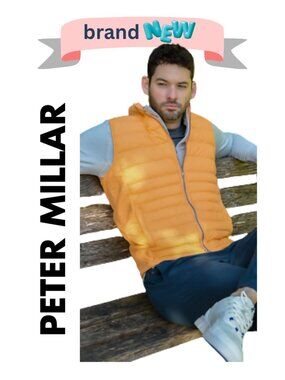 PETER MILLAR Crown Men's Elite Light Vest - Golden Rays Size Medium New w/Tags